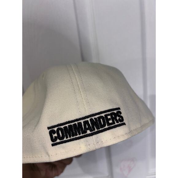 Men's Washington Commanders New Era Cream/Black Chrome Collection 59FIFTY - Picture 3 of 4